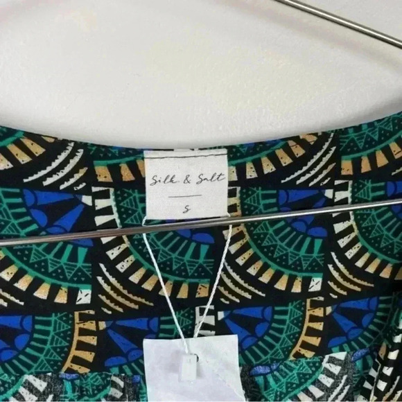 Silk & Salt Green And Blue Journey African Peacock‎ Wrap Maxi Dress - Picture 7 of 9